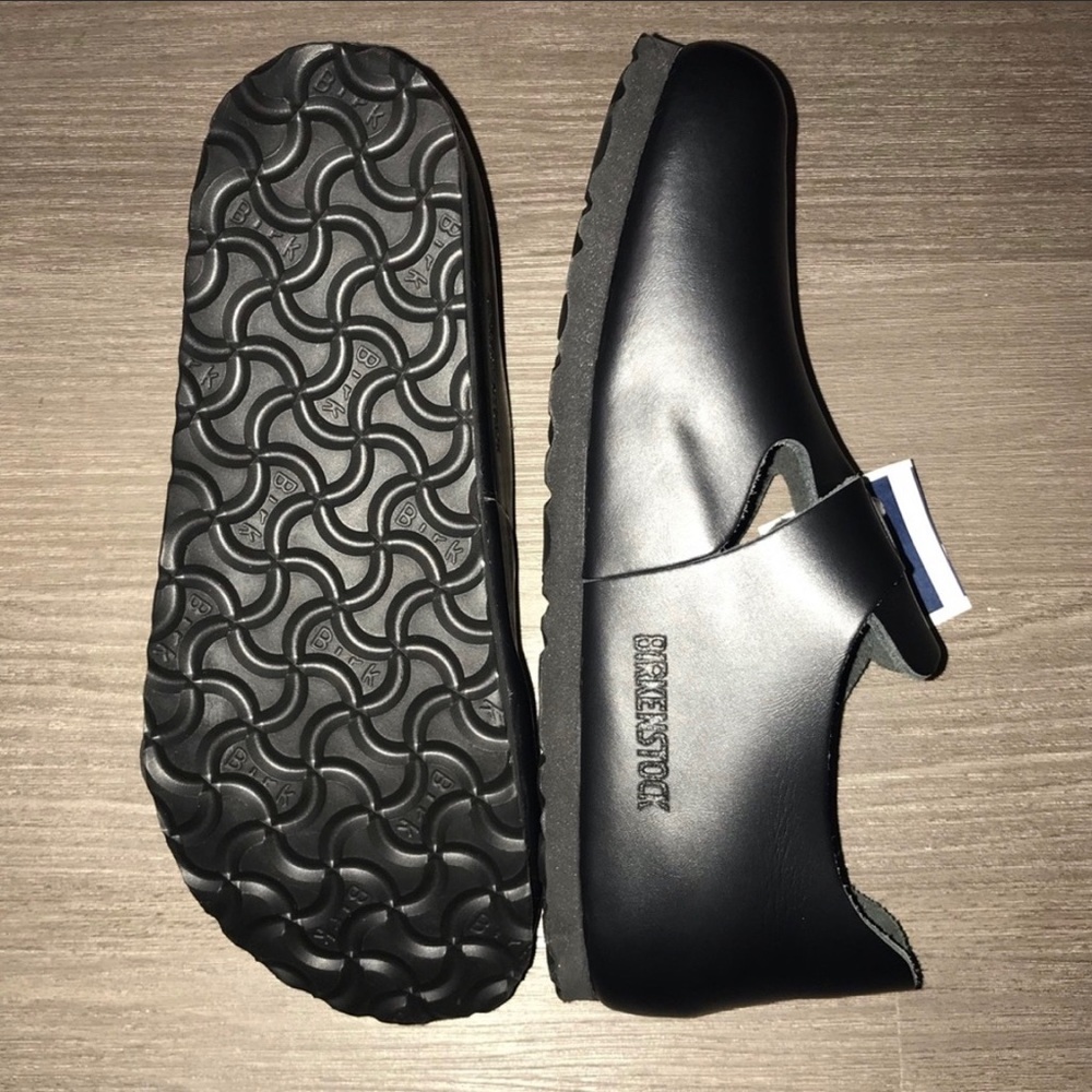 Birkenstock London Natural Leather Black Size 36